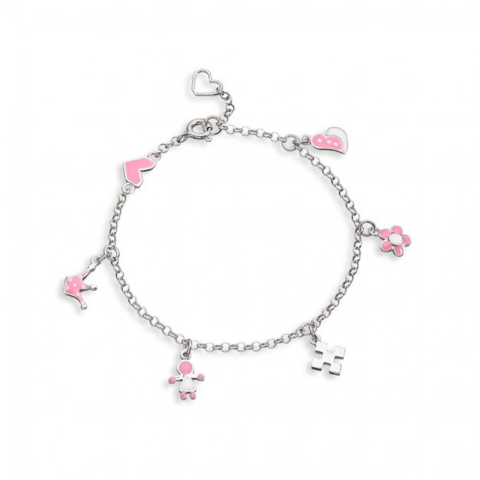 girls silver charm bracelet